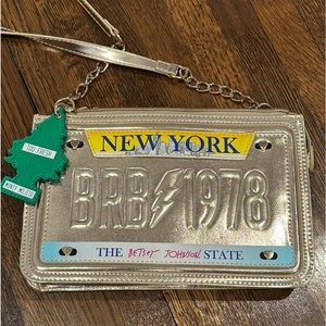 Betsey Johnson License Plate Crossbody